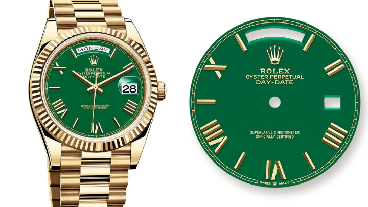 Rolex Day-Date 40 Green Roman Lacquer Dial 228238