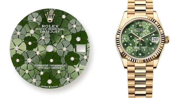 Rolex Lady Datejust Midsize Green Floral Motif Dial ref 278273