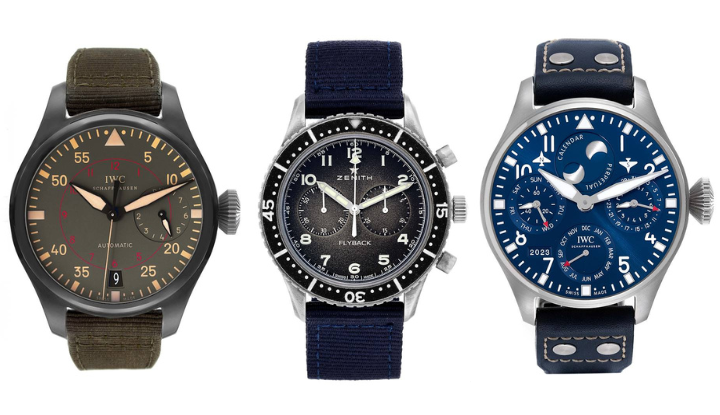 Pilot's Watches - IWC Pilot's Top Gun Miramar, Zenith Cronometro Tipo, and IWC Big Pilot's Watch Perpetual Calendar