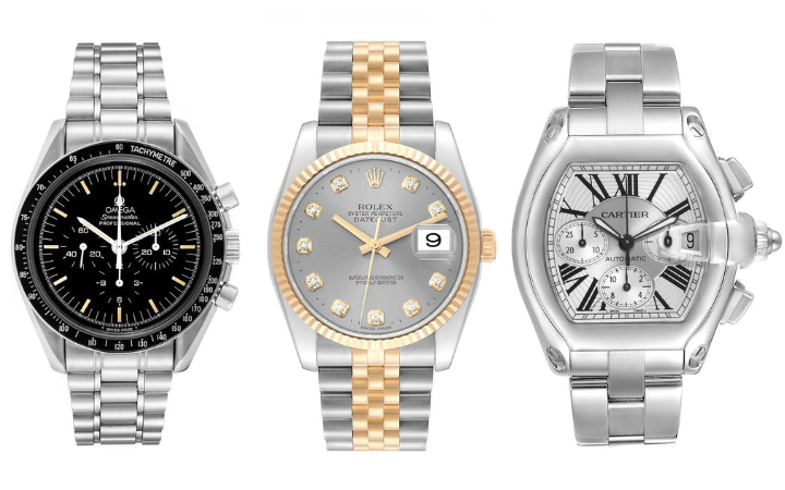 3 Iconic Everyday Timepieces - Rolex Datejust, Omega Speedmaster, Cartier Roadster XL