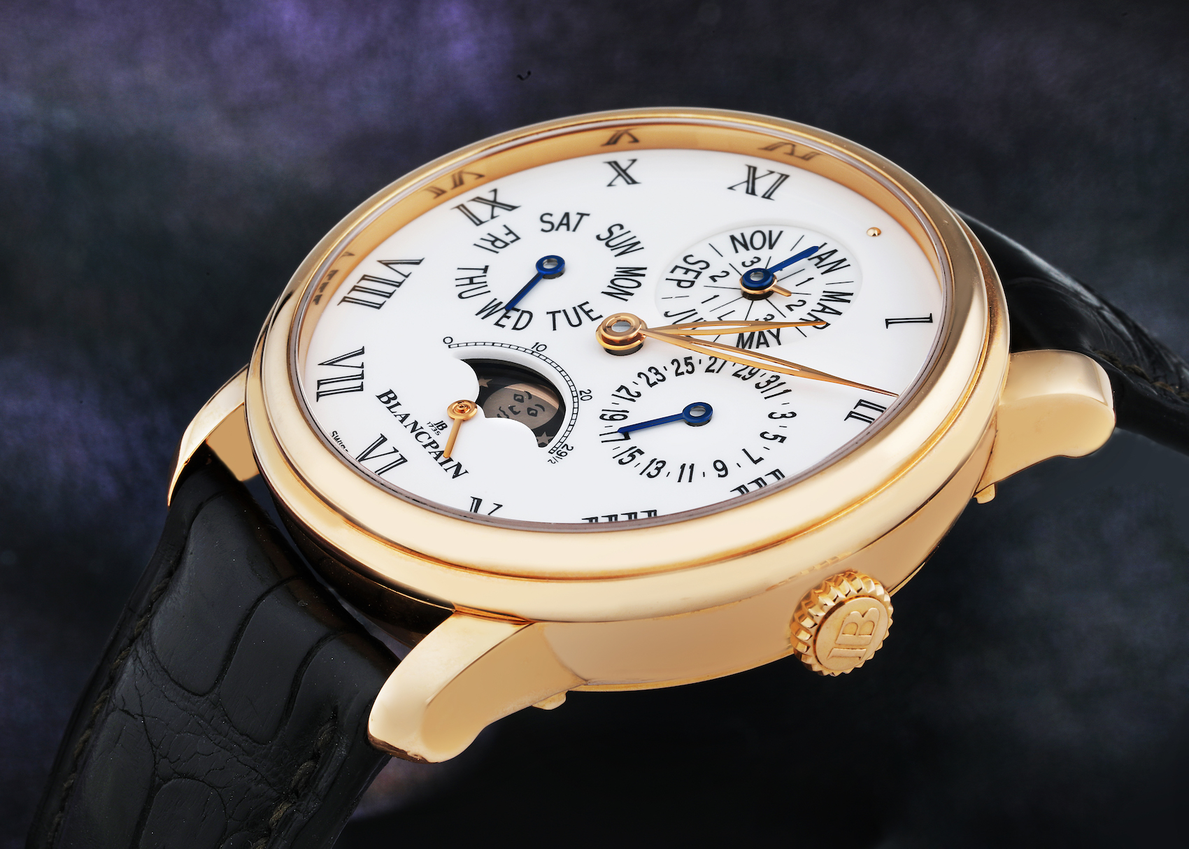 Blancpain Villeret Perpetual Calendar 8 Days Rose Gold Mens Watch 6659