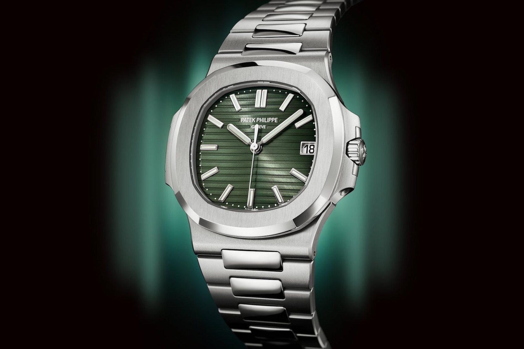 Patek Philippe Nautilus Stainless Steel Green Dial ref 5711/1A-014