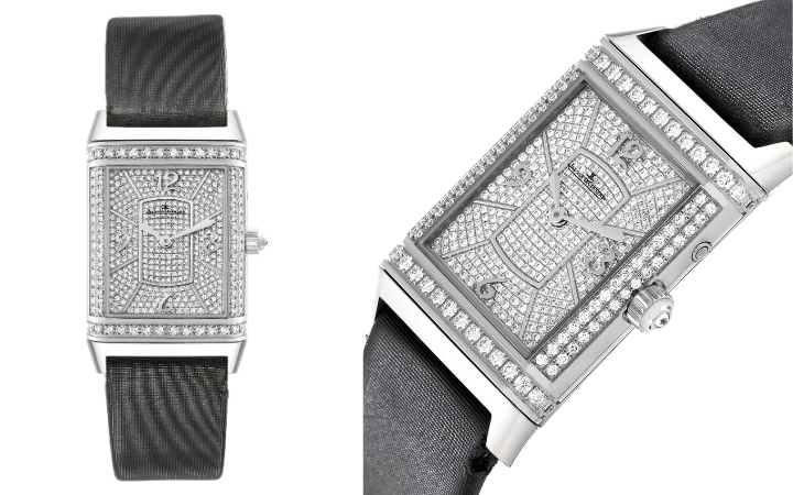 Jaeger LeCoultre Reverso White Gold Diamond Mother of Pearl Ladies Watch 259.3.74 Q3313407