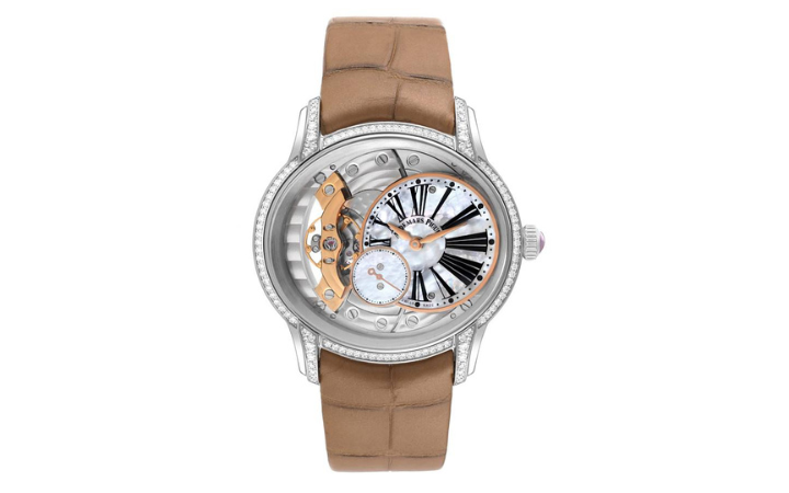 Audemars Piguet Millenary White Gold Mother Of Pearl Diamond Ladies Watch 77247BC