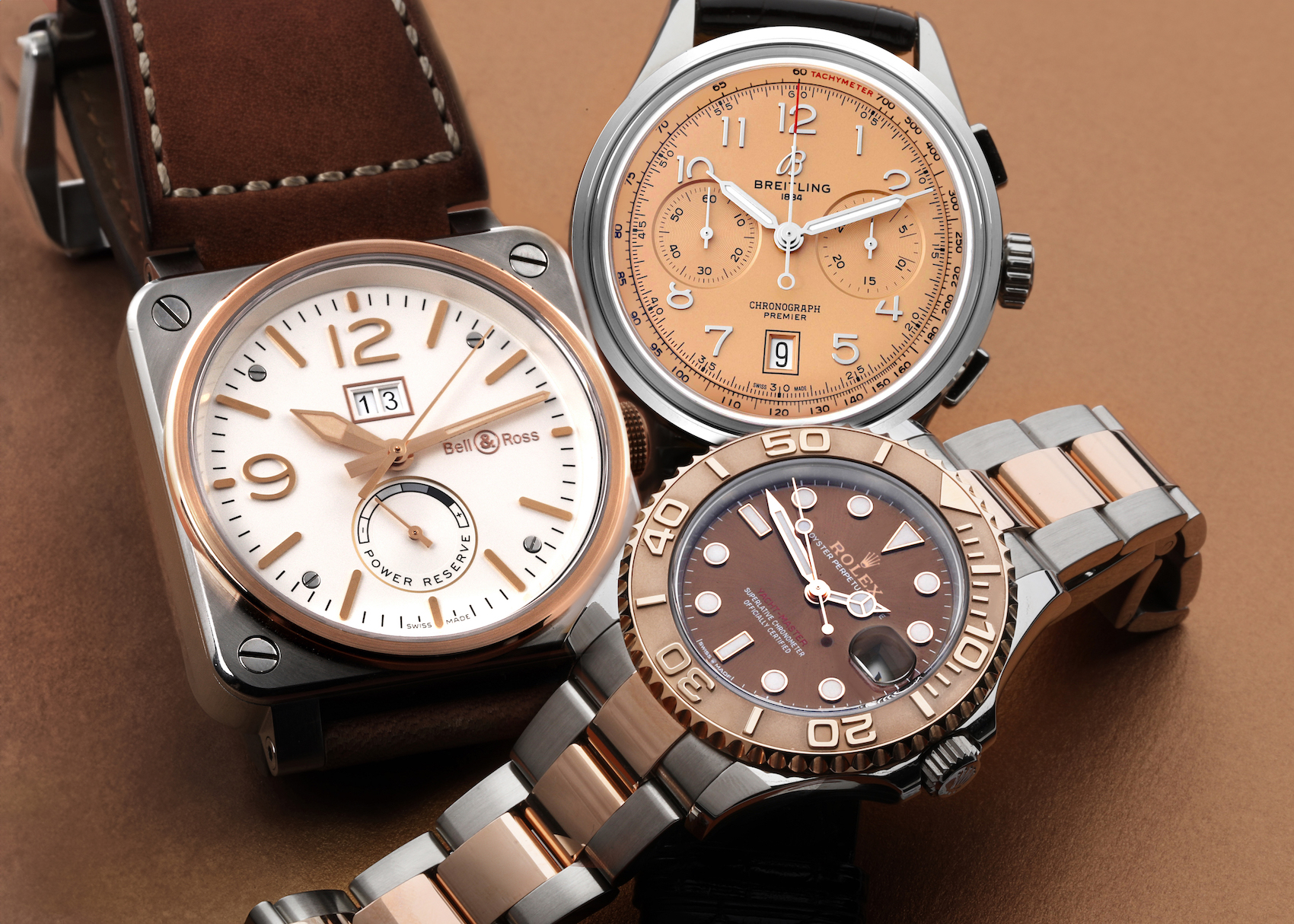 Must-Have Watches for Fall - Bell & Ross Aviation, Breitling Premier B01, and Rolex Yacht-Master